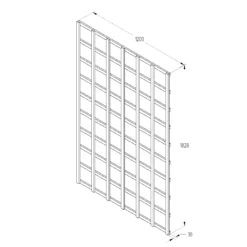 6ft Pine Trellis Panel, Pack Of 4 (W)120cm X (H)183cm -Outdoor Garden Shop 6ft pine trellis panel pack of 4 w 120cm x h 183cm5013053173343 18bq