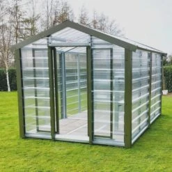 Adman Steel Sheds Multigrow 6.4x12 Greenhouse With Adjustable Vent -Outdoor Garden Shop adman steel sheds multigrow 6 4x12 greenhouse with adjustable vent5391538910332 01i bq