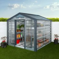 Adman Steel Sheds Multigrow 9.4x8.8 Greenhouse With Adjustable Vent 16 Adman Steel Sheds Multigrow 9.4x8.8 Greenhouse With Adjustable Vent -Outdoor Garden Shop adman steel sheds multigrow 9 4x8 8 greenhouse with adjustable vent5391538910387 01i bq