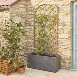 Arched Pine Trellis Panel (W)90cm X (H)180cm -Outdoor Garden Shop arched pine trellis panel w 90cm x h 180cm3663602430346 03bq