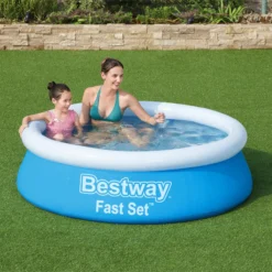 Bestway Fast Set™ Plain ABS Plastic & PVC Family Lounge Pool (W) 1.83m X (L) 1.83m -Outdoor Garden Shop bestway fast set plain abs plastic pvc family lounge pool w 1 83m x l 1 83m6942138967630 02i
