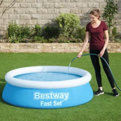 Bestway Fast Set™ Plain ABS Plastic & PVC Family Lounge Pool (W) 1.83m X (L) 1.83m -Outdoor Garden Shop bestway fast set plain abs plastic pvc family lounge pool w 1 83m x l 1 83m6942138967630 03i