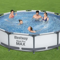 Bestway Steel Pro Max Polyvinyl Chloride (PVC) Family Swimming Pool (W) 3.97m X (L) 3.66m -Outdoor Garden Shop bestway steel pro max polyvinyl chloride pvc family swimming pool w 3 97m x l 3 66m6942138981889 02c bq
