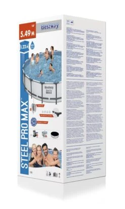 Bestway Steel Pro Max Polyvinyl Chloride (PVC) Pool (W) 5.49m X (L) 5.49m -Outdoor Garden Shop bestway steel pro max polyvinyl chloride pvc pool w 5 49m x l 5 49m6942138983791 06c bq