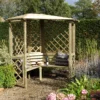 Blooma Chiltern Corner Arbour, (H)2100mm (W)1580mm (D)1580mm - Assembly Service Included -Outdoor Garden Shop blooma chiltern corner arbour h 2100mm w 1580mm d 1580mm assembly service included5397007111781 01i bq