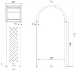 Blooma Chiltern Round Top Softwood Arch - Assembly Service Included 13 Blooma Chiltern Round Top Softwood Arch - Assembly Service Included -Outdoor Garden Shop blooma chiltern round top softwood arch assembly service included5397007111682 01t bq