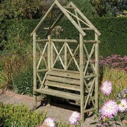 Blooma Cottage Arbour, (H)2200mm (W)560mm (D)560mm - Assembly Service Included -Outdoor Garden Shop blooma cottage arbour h 2200mm w 560mm d 560mm assembly service included5397007111606 01i BQ