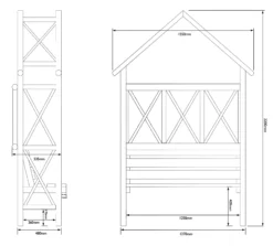Blooma Cottage Arbour, (H)2200mm (W)560mm (D)560mm - Assembly Service Included -Outdoor Garden Shop blooma cottage arbour h 2200mm w 560mm d 560mm assembly service included5397007111606 01t bq