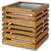 Blooma Denia Brown Wooden Square Planter