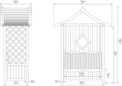Blooma Elegant Apex Arbour, (H)2340mm (W)1760mm (D)940mm - Assembly Required -Outdoor Garden Shop blooma elegant apex arbour h 2340mm w 1760mm d 940mm assembly required5397007055566 01t bq