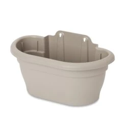 Blooma Florus Taupe Plastic Oval Trough -Outdoor Garden Shop blooma florus taupe plastic oval trough3663602700784 02bq