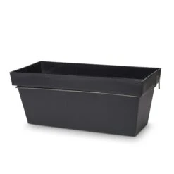 Blooma Nurgul Dark Grey Plastic Rectangular Planter