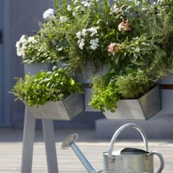 Blooma Rural Argent Metal Rectangular Trough -Outdoor Garden Shop blooma rural argent metal rectangular trough3663602733911 02bq