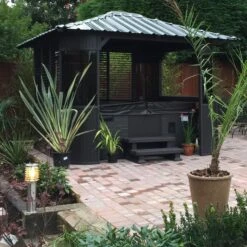 Canadian Spa Company Frazer Square Gazebo, (W)3.37m (D)3.37m - Assembly Required -Outdoor Garden Shop canadian spa company frazer square gazebo w 3 37m d 3 37m assembly required0700697209570 01i bq