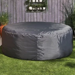 CleverSpa Grey Circular Hot Tub Cover -Outdoor Garden Shop cleverspa grey circular hot tub cover5019008882872 01i BQ