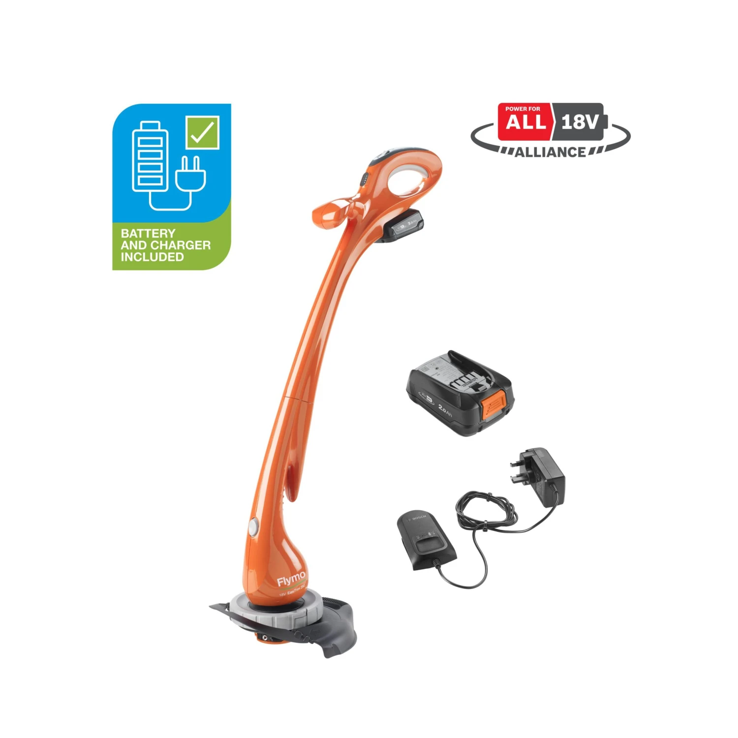 Flymo EasiTrim 250 18V 250mm Cordless Grass Trimmer 4 Flymo EasiTrim 250 18V 250mm Cordless Grass Trimmer - Image 2