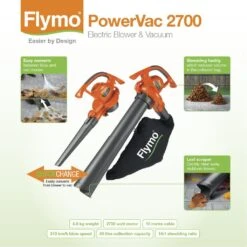 Flymo PowerVac 2700 Corded 2700W 100-230V Blower & Vacuum -Outdoor Garden Shop flymo powervac 2700 corded 2700w 100 230v blower vacuum7392930664807 01t bq