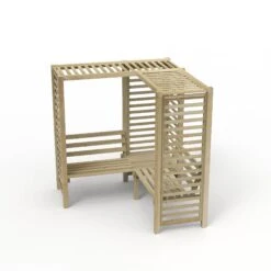 Forest Firenze Corner Arbour, (H)1970mm (W)1800mm (D)1800mm - Assembly Required -Outdoor Garden Shop forest firenze corner arbour h 1970mm w 1800mm d 1800mm assembly required5013053185049 03c bq