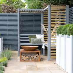 Forest Firenze Corner Arbour, (H)1970mm (W)1800mm (D)1800mm - Assembly Required -Outdoor Garden Shop forest firenze corner arbour h 1970mm w 1800mm d 1800mm assembly required5013053185049 03i bq