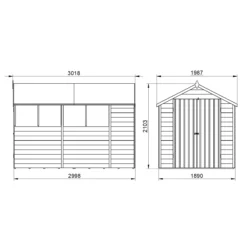 Forest Garden 10x6 Ft Apex Overlap Wooden 2 Door 4 Windows Shed With Floor - Assembly Service Included -Outdoor Garden Shop forest garden 10x6 ft apex overlap wooden 2 door 4 windows shed with floor assembly service included5013053177754 01t bq