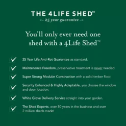 Forest Garden 10x6 Pent Pressure Treated Overlap Wooden Shed With Floor - Assembly Service Included -Outdoor Garden Shop forest garden 10x6 pent pressure treated overlap wooden shed with floor assembly service included5013053192801 03t