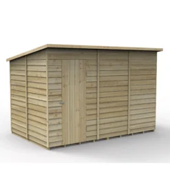 Forest Garden 10x6 Pent Pressure Treated Overlap Wooden Shed With Floor - Assembly Service Included -Outdoor Garden Shop forest garden 10x6 pent pressure treated overlap wooden shed with floor assembly service included5013053192894 02c