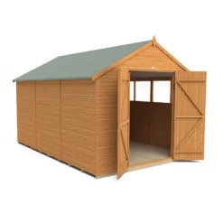 Forest Garden 12x8 Ft Apex Shiplap Wooden 2 Door 6 Windows Shed With Floor - Assembly Service Included -Outdoor Garden Shop forest garden 12x8 ft apex shiplap wooden 2 door 6 windows shed with floor assembly service included5013053178850 03c bq