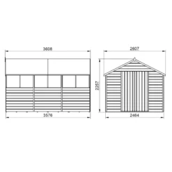 Forest Garden 12x8 Ft Apex Shiplap Wooden 2 Door 6 Windows Shed With Floor - Assembly Service Included -Outdoor Garden Shop forest garden 12x8 ft apex shiplap wooden 2 door 6 windows shed with floor assembly service included5013053178850 04t bq