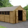 Forest Garden 20x10 Ft Apex Overlap Wooden 2 Door 8 Windows Shed With Floor -Outdoor Garden Shop forest garden 20x10 ft apex overlap wooden 2 door 8 windows shed with floor5013053178072 01i bq