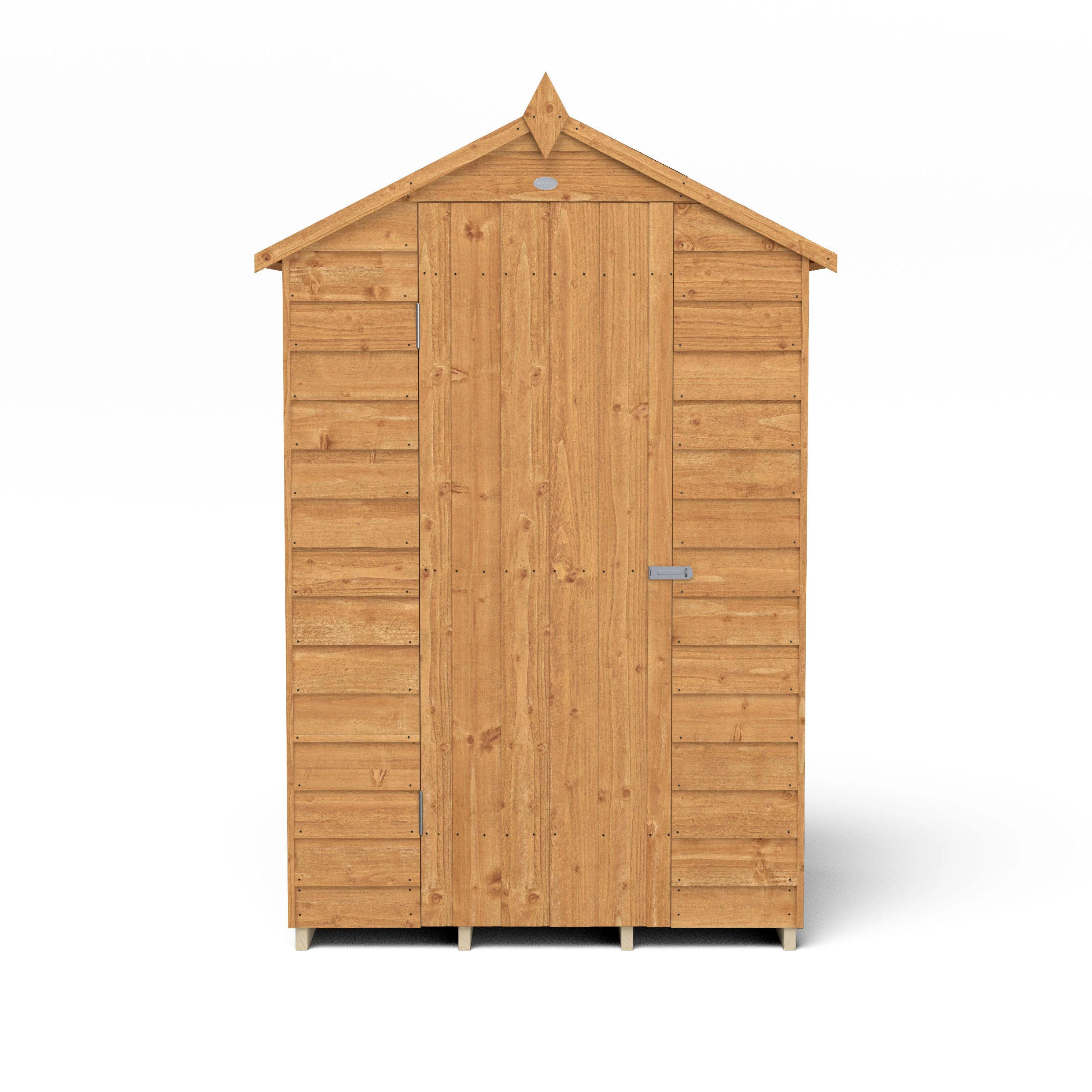 Forest Garden 4x3 Apex Dip Treated Overlap Wooden Shed With Floor - Assembly Service Included 5 Forest Garden 4x3 Apex Dip Treated Overlap Wooden Shed With Floor - Assembly Service Included - Image 3
