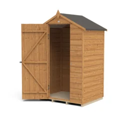 Forest Garden 4x3 Apex Dip Treated Overlap Wooden Shed With Floor -Outdoor Garden Shop forest garden 4x3 apex dip treated overlap wooden shed with floor5013053176696 21c bq