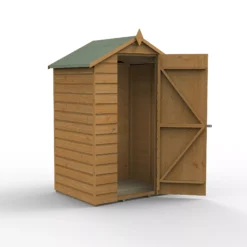 Forest Garden 4x3 Apex Dip Treated Shiplap Wooden Shed With Floor