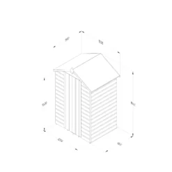 Forest Garden 4x3 Apex Dip Treated Shiplap Wooden Shed With Floor -Outdoor Garden Shop forest garden 4x3 apex dip treated shiplap wooden shed with floor5013053192986 01t bq