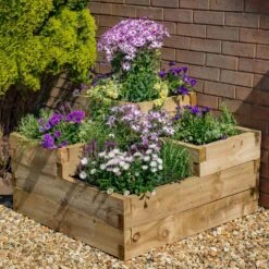 Forest Garden 56 X 90 X 90 Wood Rectangular Raised Bed Kit -Outdoor Garden Shop forest garden 56 x 90 x 90 wood rectangular raised bed kit5013053155448 01i bq