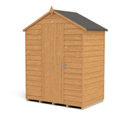 Forest Garden 5x3 Ft Apex Overlap Wooden Shed With Floor (Base Included) -Outdoor Garden Shop forest garden 5x3 ft apex overlap wooden shed with floor base included 5013053177068 01c bq
