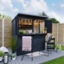 Forest Garden 6x3 Ft Pent Shiplap Garden Bar With Single Door 30 Forest Garden 6x3 Ft Pent Shiplap Garden Bar With Single Door -Outdoor Garden Shop forest garden 6x3 ft pent shiplap garden bar with single door5013053184066 02i bq