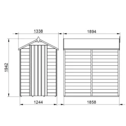 Forest Garden 6x4 Apex Pressure Treated Overlap Wooden Shed With Floor -Outdoor Garden Shop forest garden 6x4 apex pressure treated overlap wooden shed with floor5013053176849 01t bq
