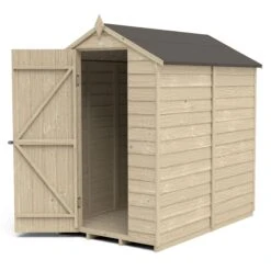 Forest Garden 6x4 Apex Pressure Treated Overlap Wooden Shed With Floor -Outdoor Garden Shop forest garden 6x4 apex pressure treated overlap wooden shed with floor5013053176849 21c bq