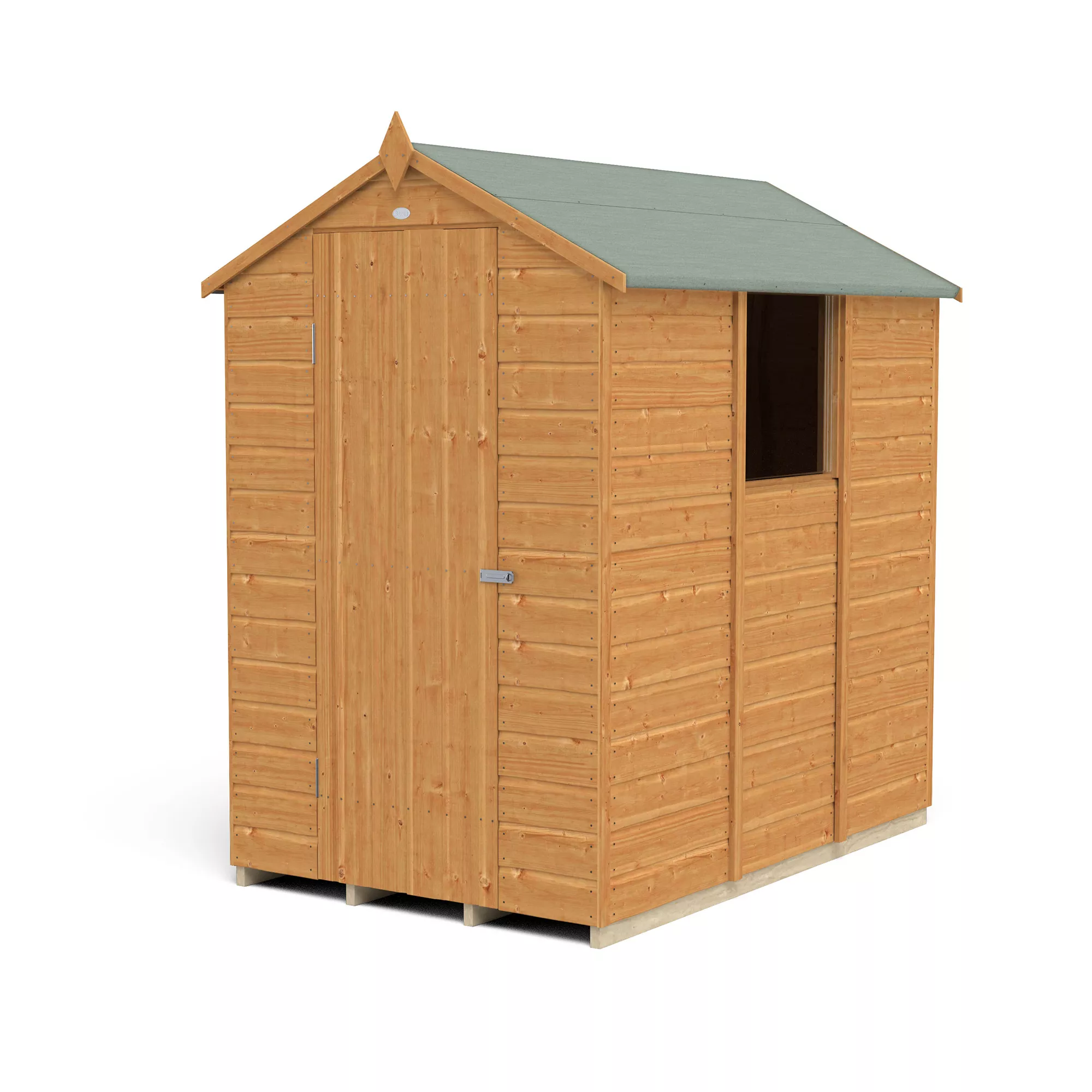Forest Garden 6x4 Ft Apex Shiplap Wooden Shed With Floor - Assembly Service Included 4 Forest Garden 6x4 Ft Apex Shiplap Wooden Shed With Floor - Assembly Service Included - Image 2