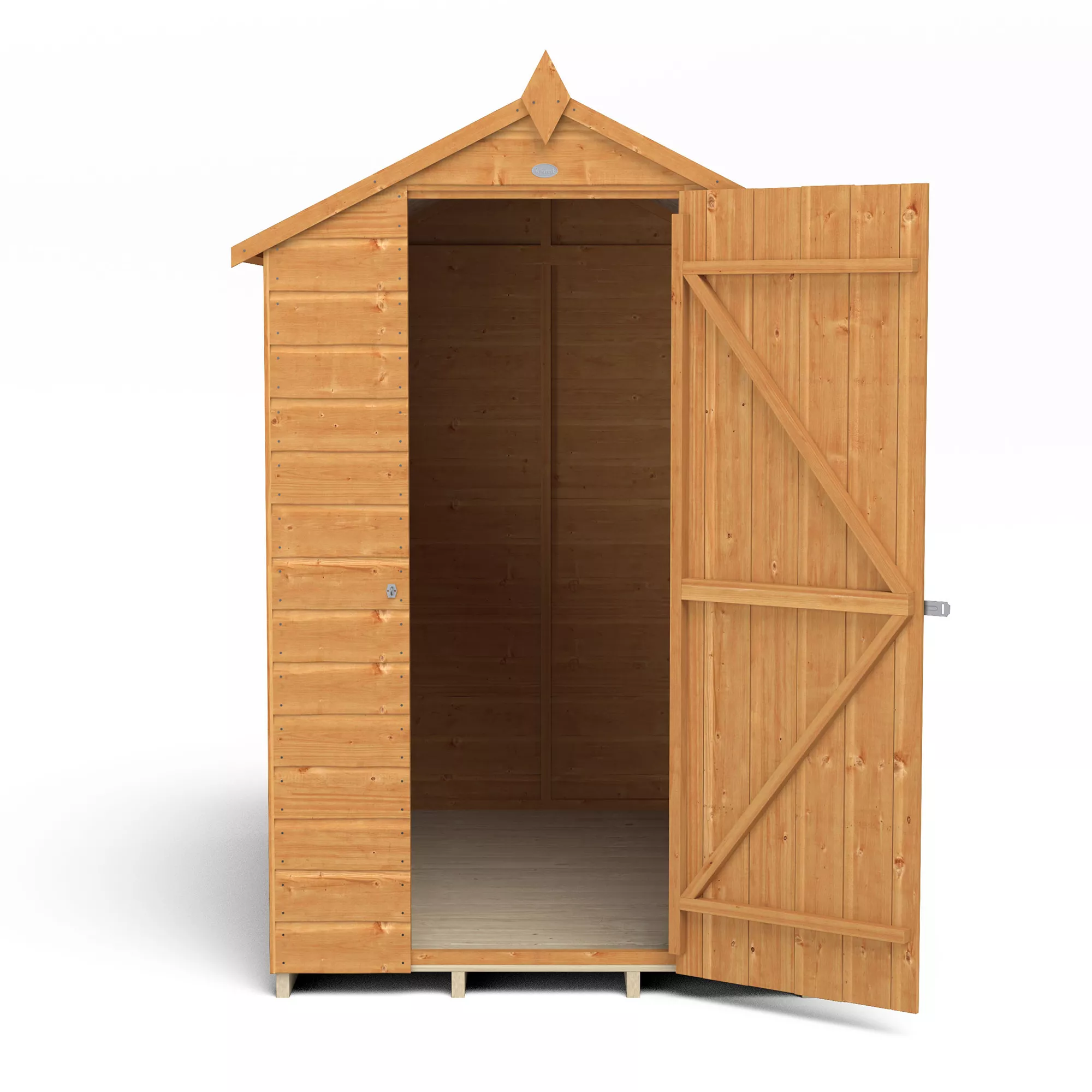 Forest Garden 6x4 Ft Apex Shiplap Wooden Shed With Floor - Assembly Service Included 8 Forest Garden 6x4 Ft Apex Shiplap Wooden Shed With Floor - Assembly Service Included - Image 6