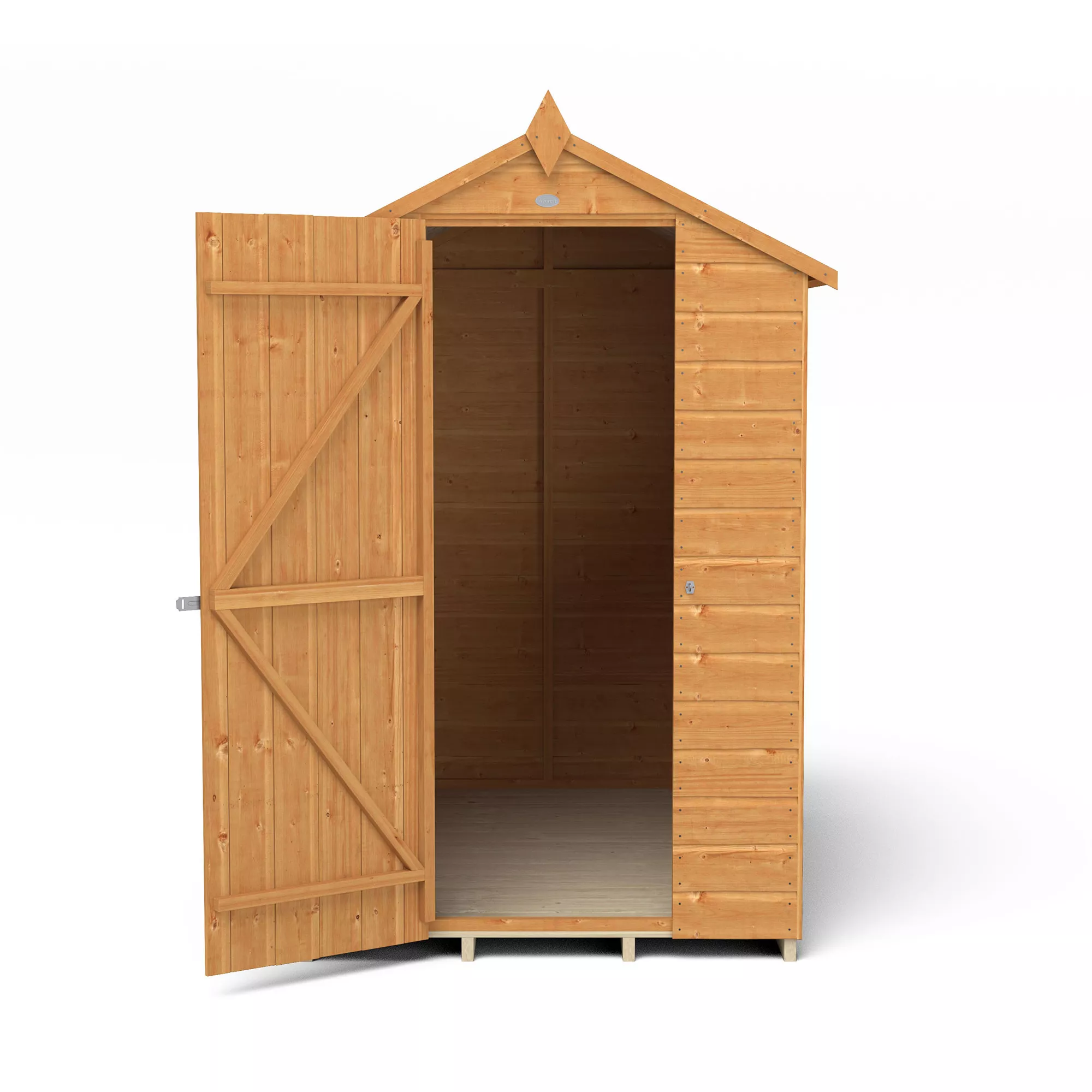 Forest Garden 6x4 Ft Apex Shiplap Wooden Shed With Floor - Assembly Service Included 9 Forest Garden 6x4 Ft Apex Shiplap Wooden Shed With Floor - Assembly Service Included - Image 7