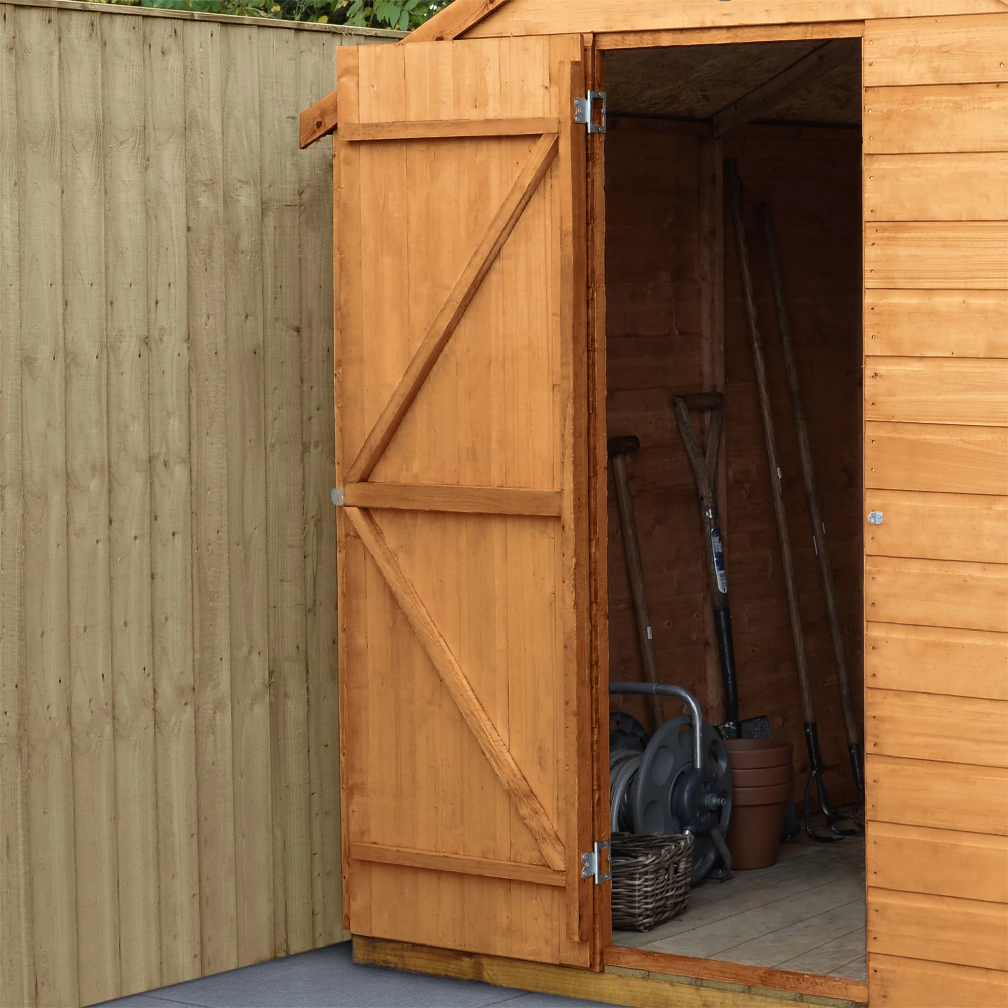 Forest Garden 6x4 Ft Apex Shiplap Wooden Shed With Floor - Assembly Service Included 10 Forest Garden 6x4 Ft Apex Shiplap Wooden Shed With Floor - Assembly Service Included - Image 8