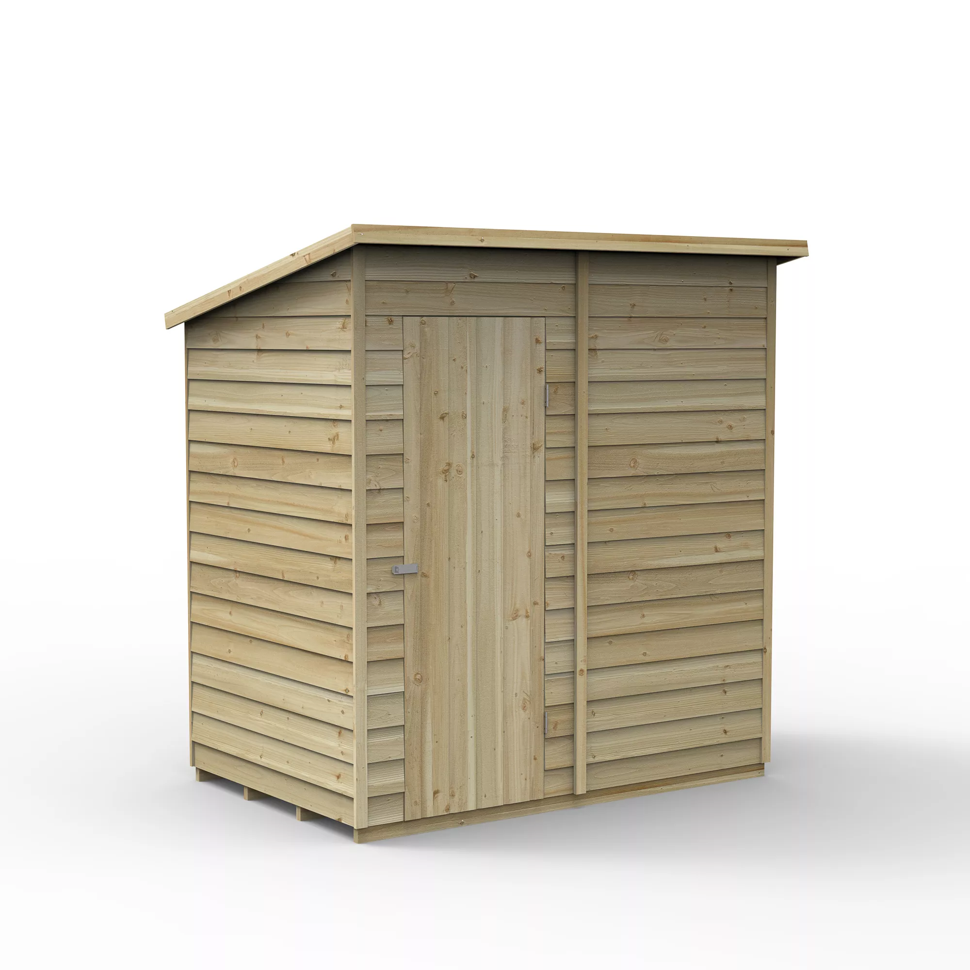 Forest Garden 6x4 Pent Pressure Treated Overlap Wooden Shed With Floor (Base Included) 4 Forest Garden 6x4 Pent Pressure Treated Overlap Wooden Shed With Floor (Base Included) - Image 2