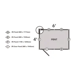 Forest Garden 6x4 Pent Pressure Treated Overlap Wooden Shed With Floor (Base Included) 23 Forest Garden 6x4 Pent Pressure Treated Overlap Wooden Shed With Floor (Base Included) -Outdoor Garden Shop forest garden 6x4 pent pressure treated overlap wooden shed with floor base included 5013053192900 02t