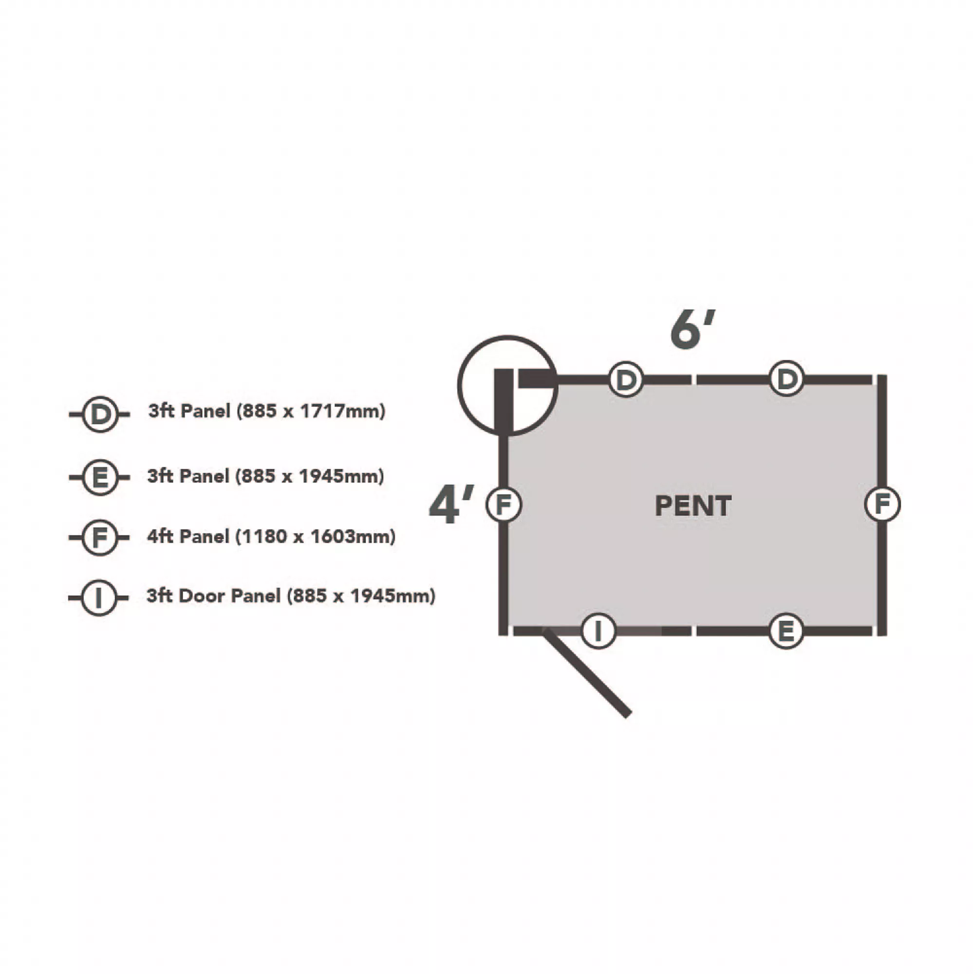 Forest Garden 6x4 Pent Pressure Treated Overlap Wooden Shed With Floor (Base Included) 13 Forest Garden 6x4 Pent Pressure Treated Overlap Wooden Shed With Floor (Base Included) - Image 11