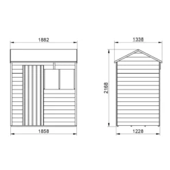 Forest Garden 6x4 Reverse Apex Dip Treated Overlap Wooden Shed With Floor -Outdoor Garden Shop forest garden 6x4 reverse apex dip treated overlap wooden shed with floor5013053178102 01t bq