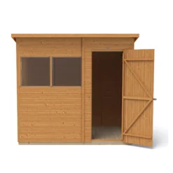 Forest Garden 7x5 Ft Pent Shiplap Wooden 2 Windows Shed With Floor (Base Included) - Assembly Service Included -Outdoor Garden Shop forest garden 7x5 ft pent shiplap wooden 2 windows shed with floor base included assembly service included5013053178959 05c bq