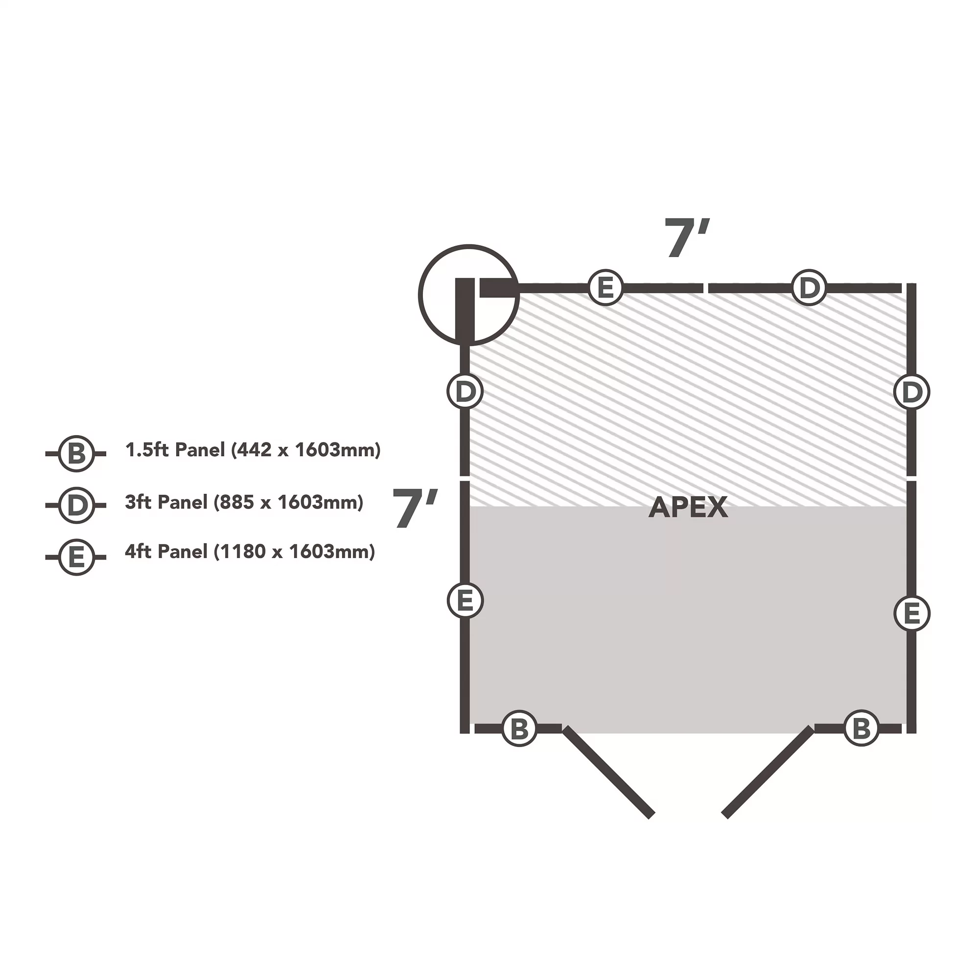Forest Garden 7x7 Apex Dip Treated Shiplap Wooden Shed With Floor (Base Included) 6 Forest Garden 7x7 Apex Dip Treated Shiplap Wooden Shed With Floor (Base Included) - Image 4