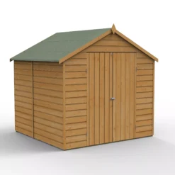 Forest Garden 7x7 Apex Dip Treated Shiplap Wooden Shed With Floor (Base Included) 8 Forest Garden 7x7 Apex Dip Treated Shiplap Wooden Shed With Floor (Base Included) -Outdoor Garden Shop forest garden 7x7 apex dip treated shiplap wooden shed with floor base included 5013053193389 02c