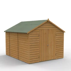 Forest Garden 8x10 Apex Dip Treated Shiplap Wooden Shed With Floor (Base Included) - Assembly Service Included -Outdoor Garden Shop forest garden 8x10 apex dip treated shiplap wooden shed with floor base included assembly service included5013053193846 02c
